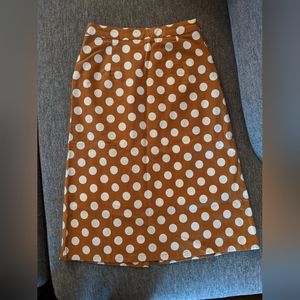 Roolee polka dot Midi Skirt with pockets XS